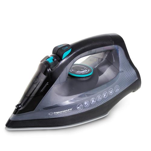 Fier de calcat Esperanza EHI010, 2600 W, Talpa ceramica, Rezervor 0.3 l (Negru/Gri)