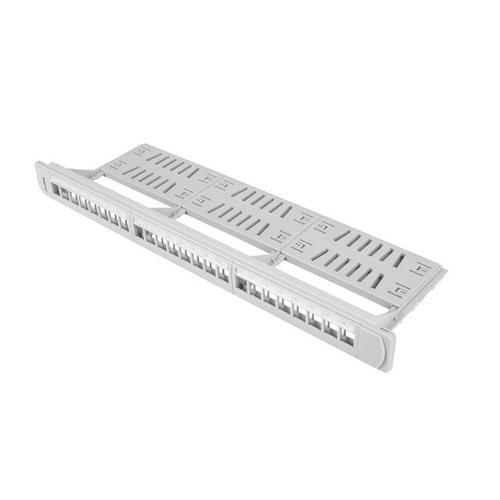 Modul pentru panou de conexiuni cu organizator de cabluri  Lanberg PPKS-1124-S, 24 Porturi 1U , 19''