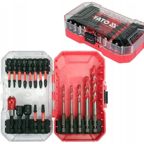 Set 18 bituri pentru surubelnita si burghie, Yato YT-04615, set cu cutie de depozitare