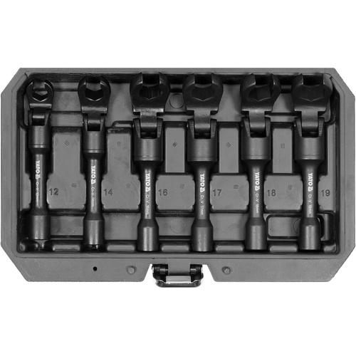 Set 6 chei inelare Yato YT-01440, Otel, 12/ 19 mm, Negru