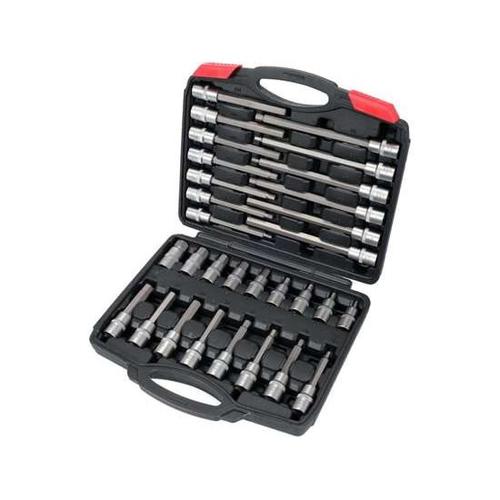 Set chei Yato YT-77540, 1/2'' HEX, 30 piese, Argintiu