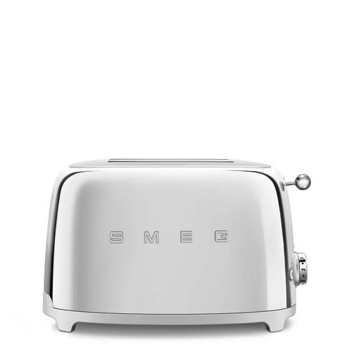 Prajitor de paine Smeg TSF01SSEU, 950 W, 2 felii, 6 trepte rumenire (Argintiu)