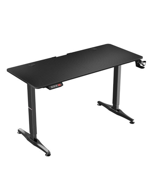 Birou electric Huzaro HZ-Hero 8.5, Reglabil pe inaltime, Panou LED cu memorie, Suport casti & pahare, Blat 140x60 cm (Negru)