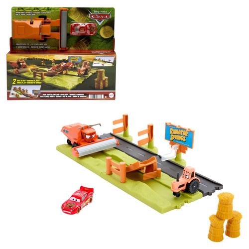 Set de joaca Disney Cars - Pista de acrobatii Frank escape si Stunt race
