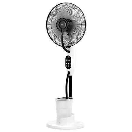 Ventilator cu pulverizare Teesa TSA8067-W, 3 viteze, 3 setari volum de ceata, Temporizator, Oscilatie automata, 5 Roti de transport (Alb)