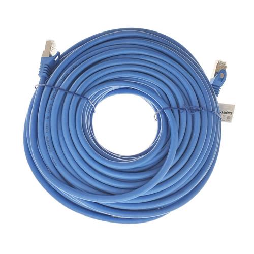 Cablu ecranat FTP Lanberg 42798, cat.6, mufat 2xRJ45, lungime 30m, AWG 26, 250 MHz, de legatura retea, ethernet, albastru