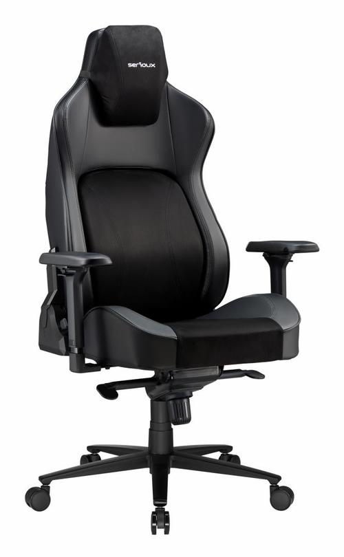 Scaun gaming Serioux PRIME, reglabil, maxim 150 kg, Negru
