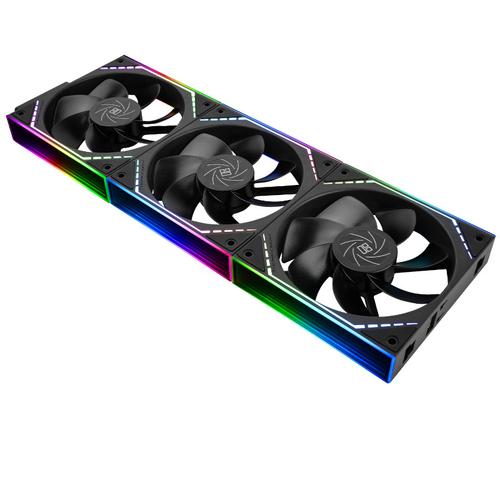 Set 3 ventilatoare Thermalright TL-M12QR-3, 120mm, 1500 rpm, ARGB (Negru)