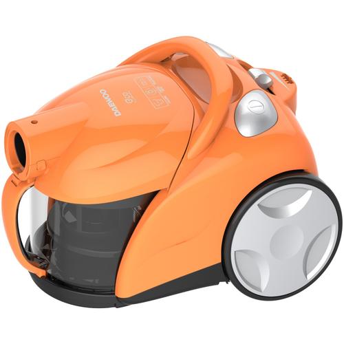 Aspirator fara sac Daewoo RCC-150P-3, 700 W, 1.2 L, control putere variabil, tub telescopic, furtun rotativ 360 grade, perie standard + accesorii pentru tapiterie si locuri inguste (Portocaliu)