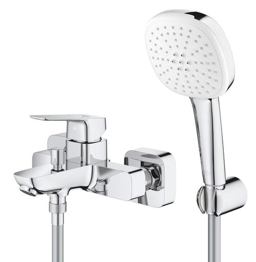Baterie cada Grohe Cubeo 1018140000, aparenta, set dus, Crom