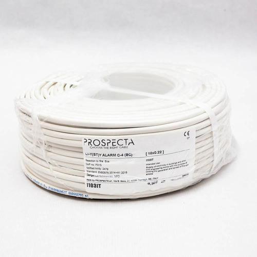 Cablu alarma 10 x 0.22 premium, cupru 100%, cod: I103IT, Li-Y(ST)Y, made in Italy, utilizare pentru sisteme de alarma, manta exterioara PVC alb, ecranare: folie de aluminiu laminata, raza de curbura 10x diametru