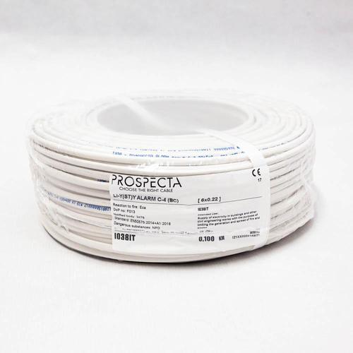 Cablu alarma 6 x 0.22 premium, cupru 100%, cod: I038IT, Li-Y(ST)Y, made in Italy, utilizare pentru sisteme de alarma, manta exterioara PVC alb, ecranare: folie de aluminiu laminata, raza de curbura 10x diametru, Peak Operating Voltage 250, 