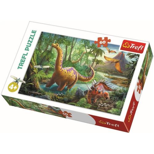 Puzzle Trefl Migratia dinozaurilor, 60 piese
