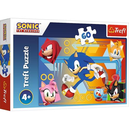Puzzle Trefl  Sonic In actiune, 60 piese