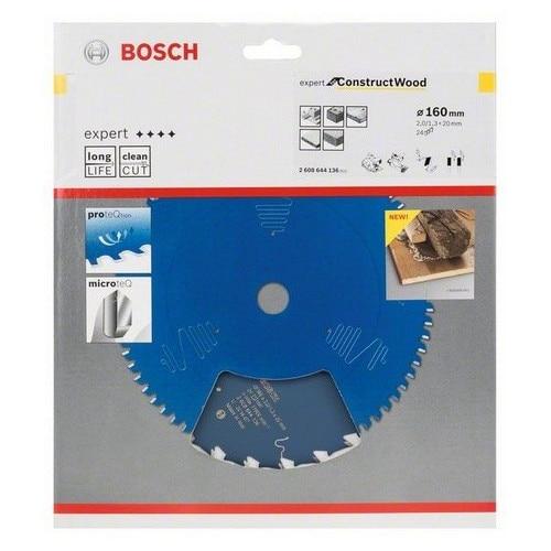 Panza fierastrau circular Bosch expert for ConstructWood 160 x 20 x 2/1.3 mm, 24 dinti