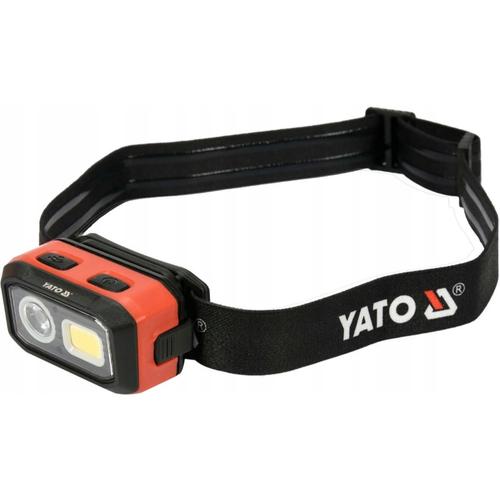 Lanterna de cap Yato YT-08593, Aluminiu/ABS, LED, 500 lm, IP54, 68 x 39 x 40 mm, Negru/Portocaliu