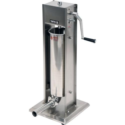 Aparat Umplut Carnati Vertical Profesional YATO YG-03370, Mecanic, Inox Integral, 7 Kg + 4 Palnii