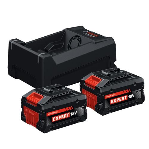 Set 2 acumulatori si incarcator Bosch Professional EXPERT 1600A0373P, 2 x acumulatori EXBA18V-55 (5.5Ah), incarcator GAL12V/18V - 80