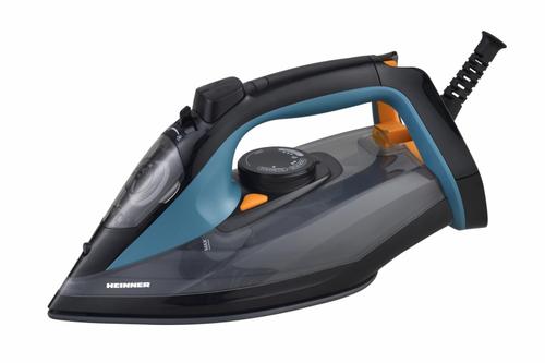 Fier de calcat HEINNER HSI-A2400BLBK, 2400 W, Debit de abur 20 g/min, Rezervor 0.3 L, Autocuratare, Antipicurare, Filtru anticalcar (Albastru/Negru)