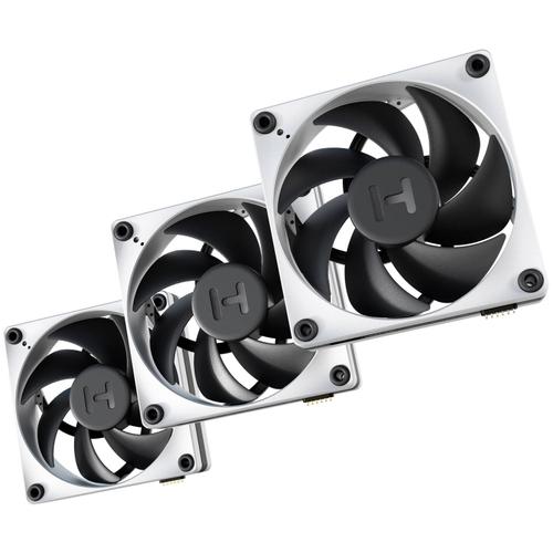 Ventilatoare HYTE FP12 THICC, 120mm, 3000 RPM, Set 3 bucati (Alb/Negru)
