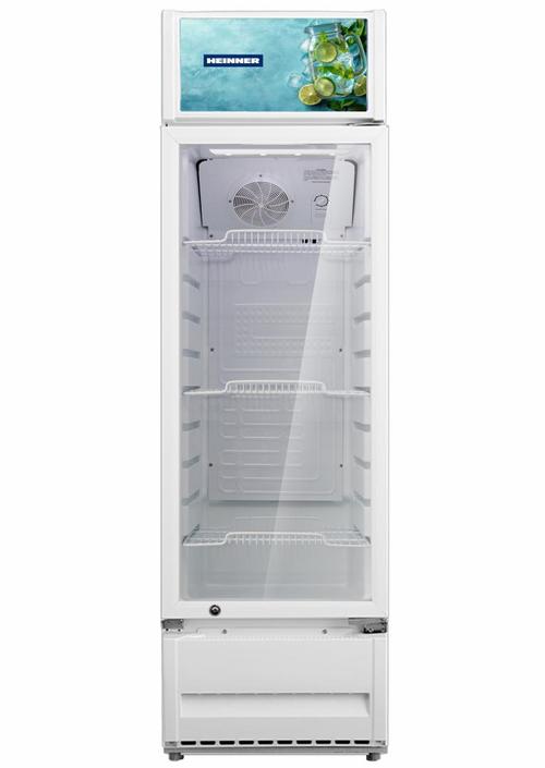 Vitrina frigorifica HEINNER HSC-M213WHB, 213 l, Clasa B, 204 sticle (330 ml), Lumina LED, 3 rafturi, H 174.7 cm (Alb)