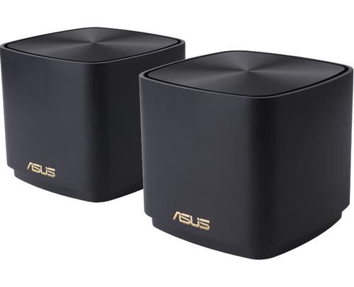 Sistem Wi-Fi ASUS ZenWiFi XD4 Plus (B-2-PK), AX1800, Dual-Band, acoperire 307m², Dual-Core CPU, 128MB/256MB Flash/RAM, Gigabit, AiProtection Classic, Traditional QoS, VPN server/client, IPTV, AiMesh, montare pe perete (Negru)