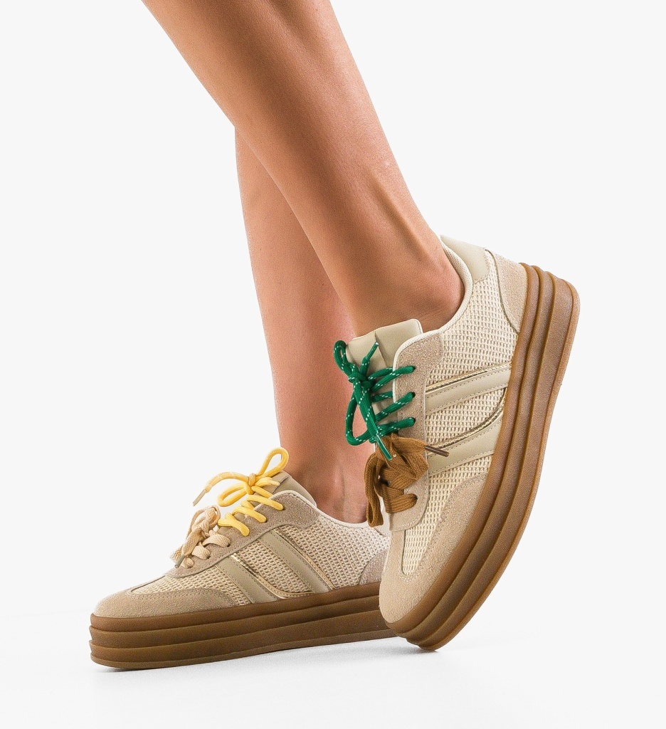 Sneakers dama Boomby Bej 2