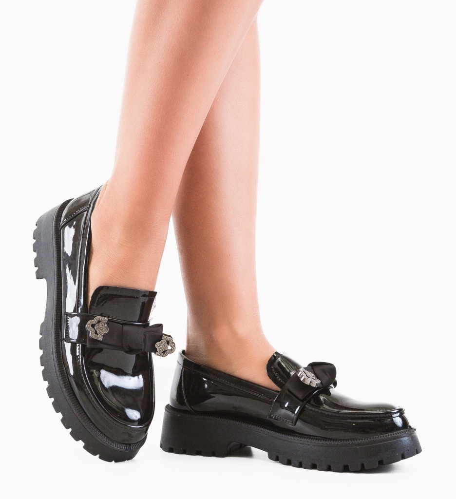 Pantofi casual dama Vrerru Negri 2