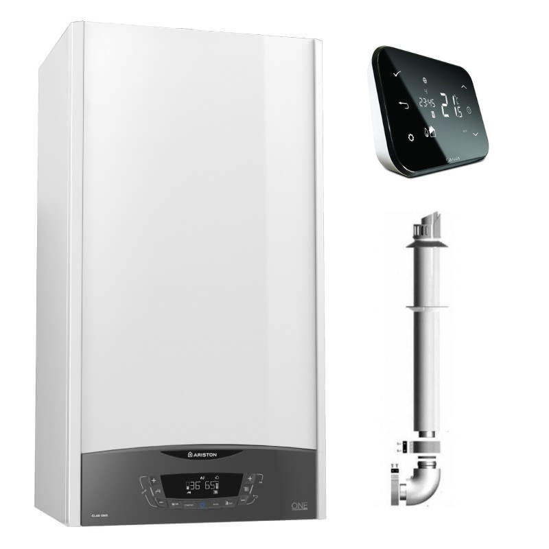 Centrala termica Ariston Clas One System 24 EU 24 kW - numai incalzire si Salus IT500 wifi termostat ambient cu control prin internet, 5 ani garantie