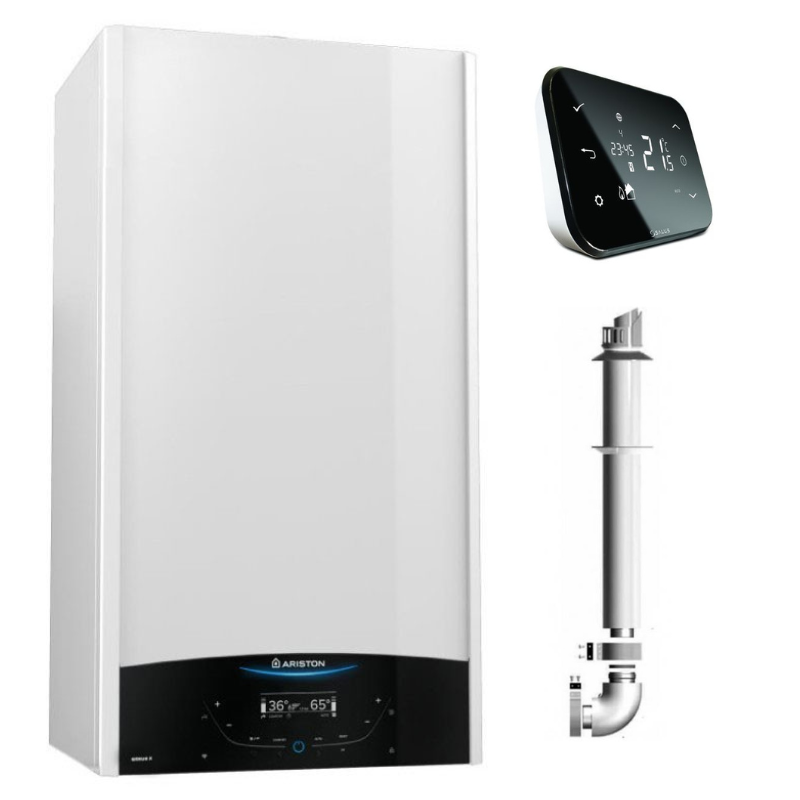 Centrala termica in condensare Ariston Genus One Plus Combi 30 kW si Salus IT500 wifi termostat ambient cu control prin internet, 5 ani garantie