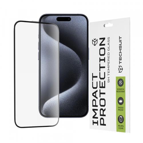 Folie de protectie Ecran Techsuit pentru Apple iPhone 16 / 15 Pro, Sticla Securizata, Full Glue, 111D