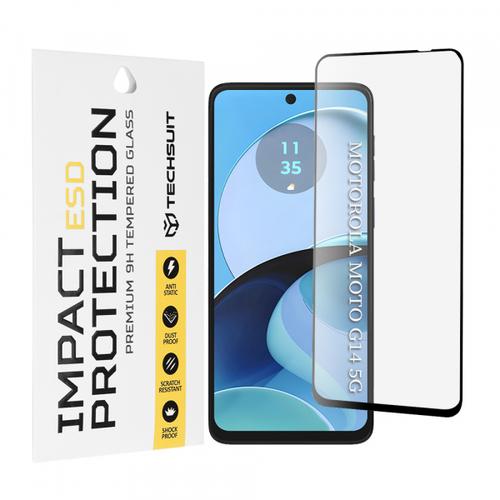Folie de protectie Ecran Techsuit pentru Motorola Moto G64 / G54 Power Edition / G14 / G54, Sticla Securizata, Full Glue
