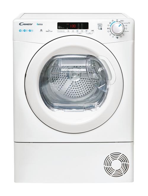 Uscator de rufe Candy CRE H10A2DE-S, Pompa de caldura, EasyCase, Kilo detector, 10 kg , Clasa E (Alb)