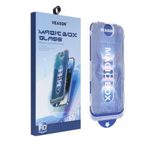 Folie de protectie Ecran Veason PRO pentru Apple iPhone 15, Sticla Securizata, Full Glue, 6D, Neagra