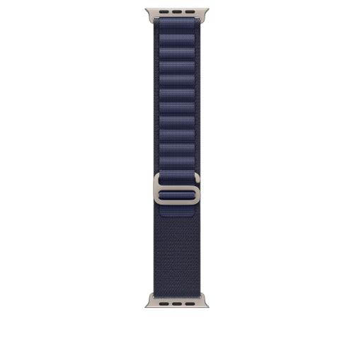 Curea Smartwatch Apple Watch MXMX3ZM/A, pentru Watch 49mm, Alpine Loop, Small, Natural Titanium Finish (Albastru)