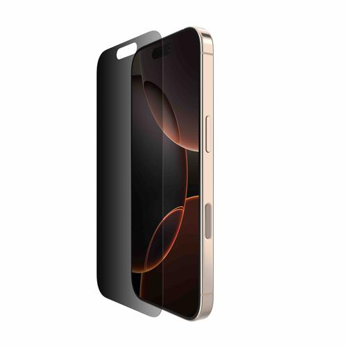 Folie Protectie Privacy Belkin ScreenForce InvisiGlass OVA169hq pentru iPhone 16 Pro (Transparent/Negru)