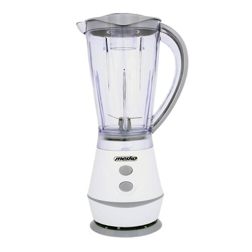 Blender Mesko MS 4060G, 250W-500W, 2 viteze, capacitate 1L, lame din otel inoxidabil, alb/gri