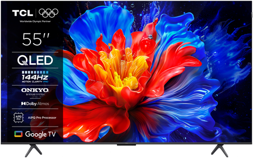 Televizor QLED TCL 139 cm (55inch) 55P81K, Ultra HD 4K, Smart TV, WiFi, CI