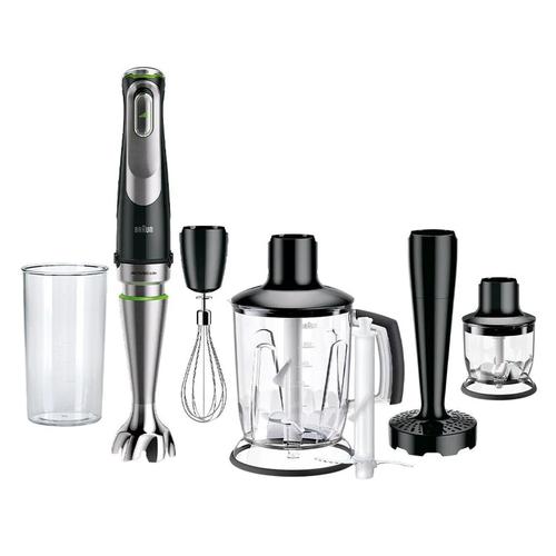 Blender de mana Braun MQ 9147X, 6 accesorii, 1200 W, Negru