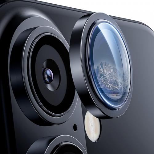 Folie de protectie Camera Spate Lito S+ pentru Apple iPhone 16 Plus / 16, Sticla Securizata (Negru)