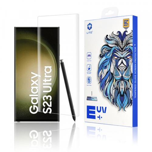 Folie de protectie Ecran Lito pentru Samsung Galaxy S23 Ultra S918, Sticla Securizata, UV Glue, 3D