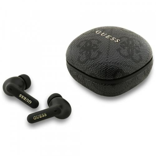 Casti True Wireless Guess 4G Classic Metal Logo, Bluetooth, Negru