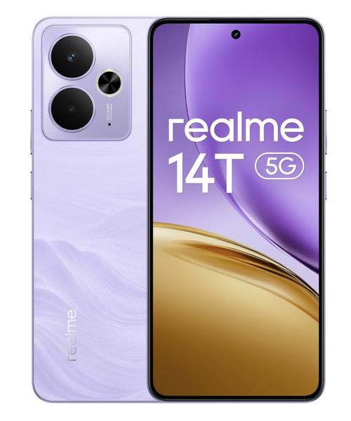 Telefon Mobil Realme 14T, Procesor Mediatek Dimensity 6300 Octa-Core, Ecran AMOLED 6.67inch, 8GB RAM, 256GB Flash, Camera Duala 50+2 MP, Wi-Fi, 5G, Dual SIM, Android (Mov)