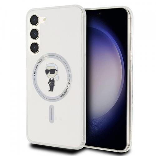 Husa MagSafe pentru Samsung Galaxy S24+ S926, Karl Lagerfeld, IML Ikonik Karl, Transparenta