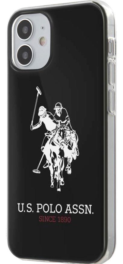 Protectie Spate US Polo Assn Shiny Big Logo USHCP12STPUHRBK pentru Apple Iphone 12 mini (Negru/Alb)