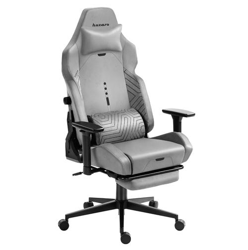 Scaun Gaming Huzaro Force 8.1, Max 150 kg, Sistem BackBalance, Spatar culisant, Suport picioare, Roti silentioase (Gri)