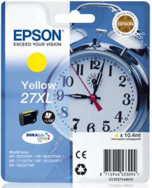 Cartus cerneala Epson 27XL DURABrite Ultra Ink, 1100 pagini (Galben)