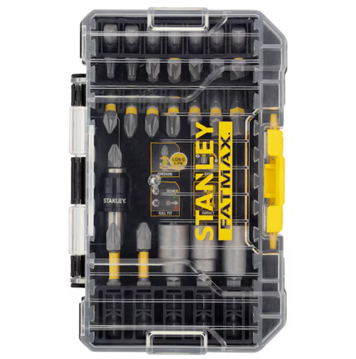 Biti impact torsiune Stanley STA88557-XJ, 50mm, 32 piese (Negru/Galben)