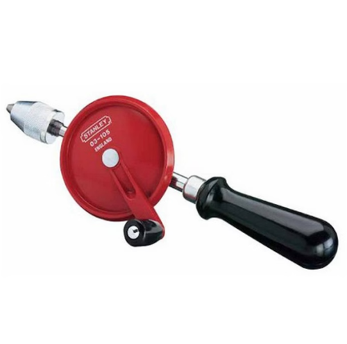 Burghiu manual cu un singur pinion Stanley 0-03-105 (Rosu/Negru)