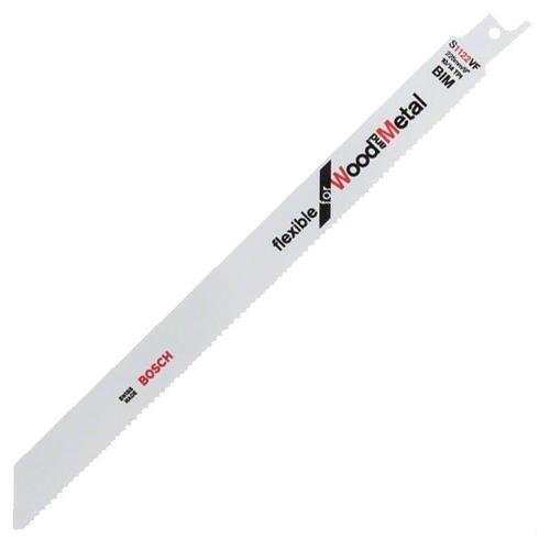 Set 5 panze fierastrau sabie, Bosch S1122VF Flexible for Wood and Metal, 10-14 TPI, 225mm